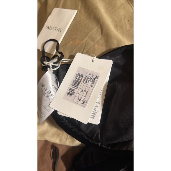 Valentino Velvet Halter Crop Top Black Size 10 - Picture 5 of 8